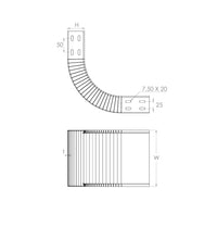 Steigestück für Kabelrinnen 60x100mm Stahl
