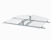 Flachdachsystem für 2 Modulen Süd- oder Ost/West-Ausführung