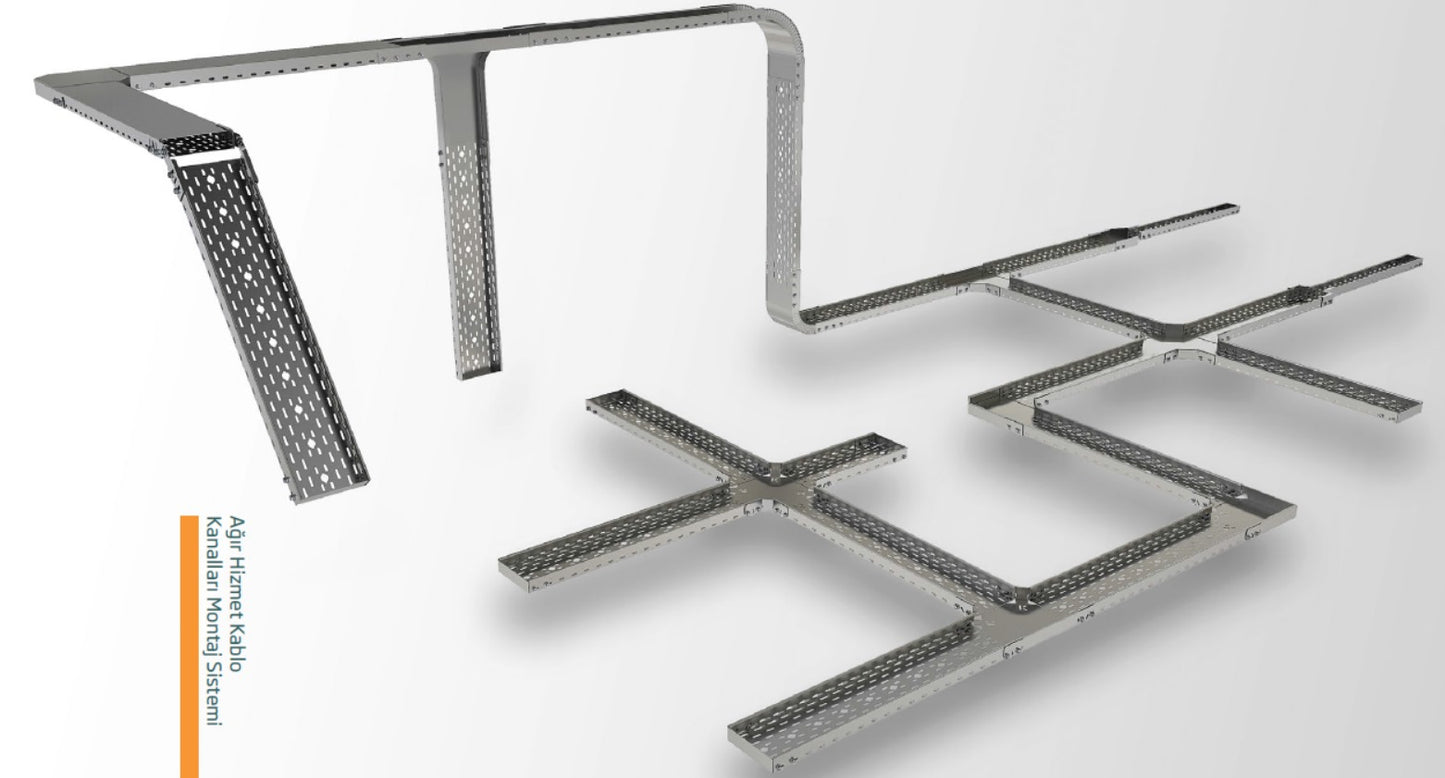 Steigestück für Kabelrinnen 60x100mm Stahl